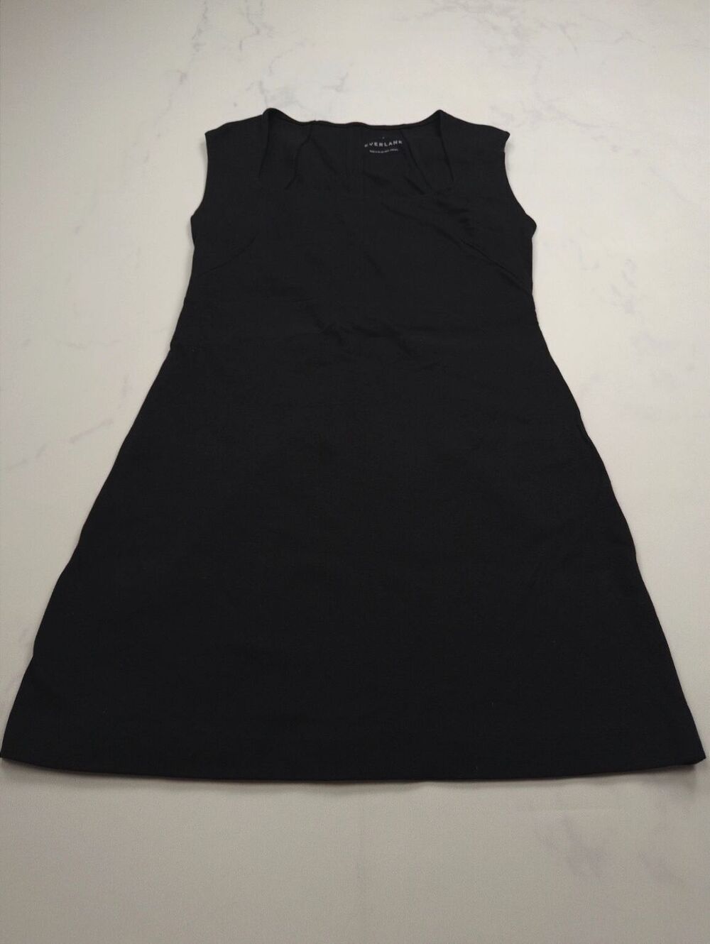 Everlane Classic Style Mini Dress Black 2010s Minimalist - Womens M